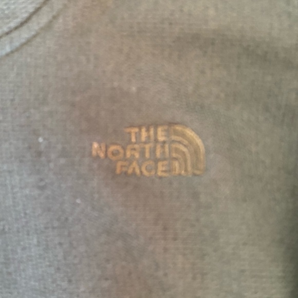 The north face olive green, three snap button hoodie, women’s size medium - Picture 3 of 6